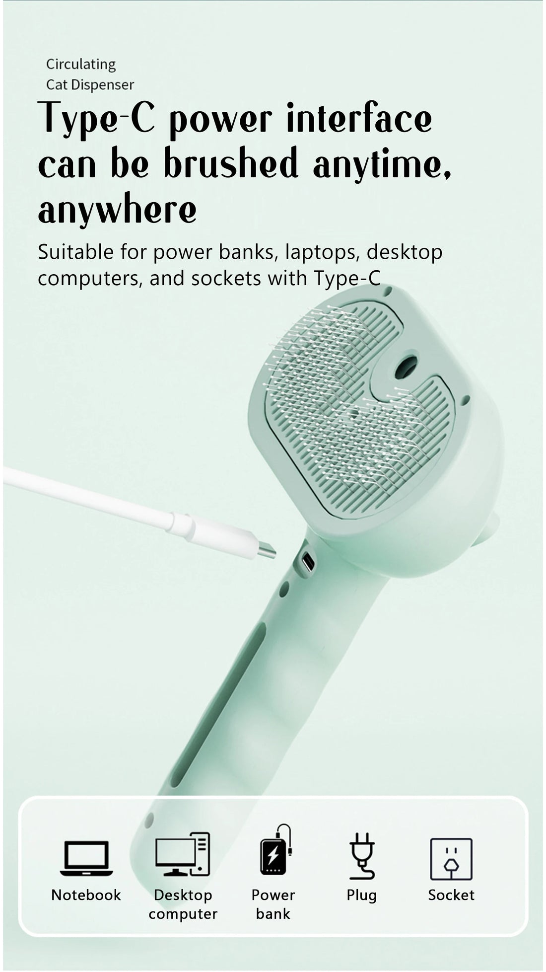 Pet Steam Massage Comb for Dogs & Cats