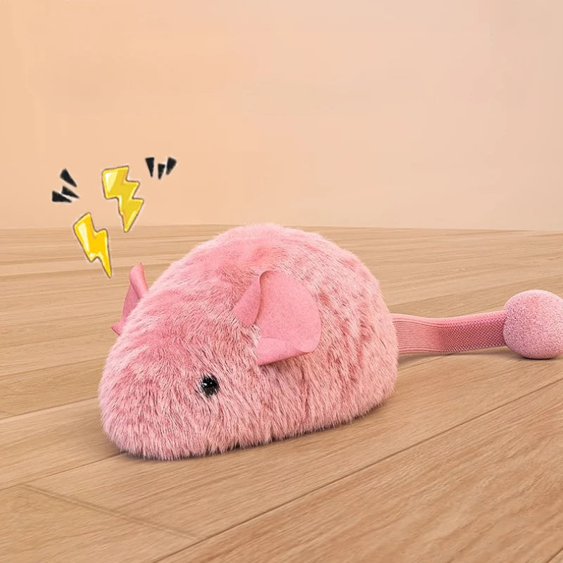 Interactive Plush Mouse Toy for Cats