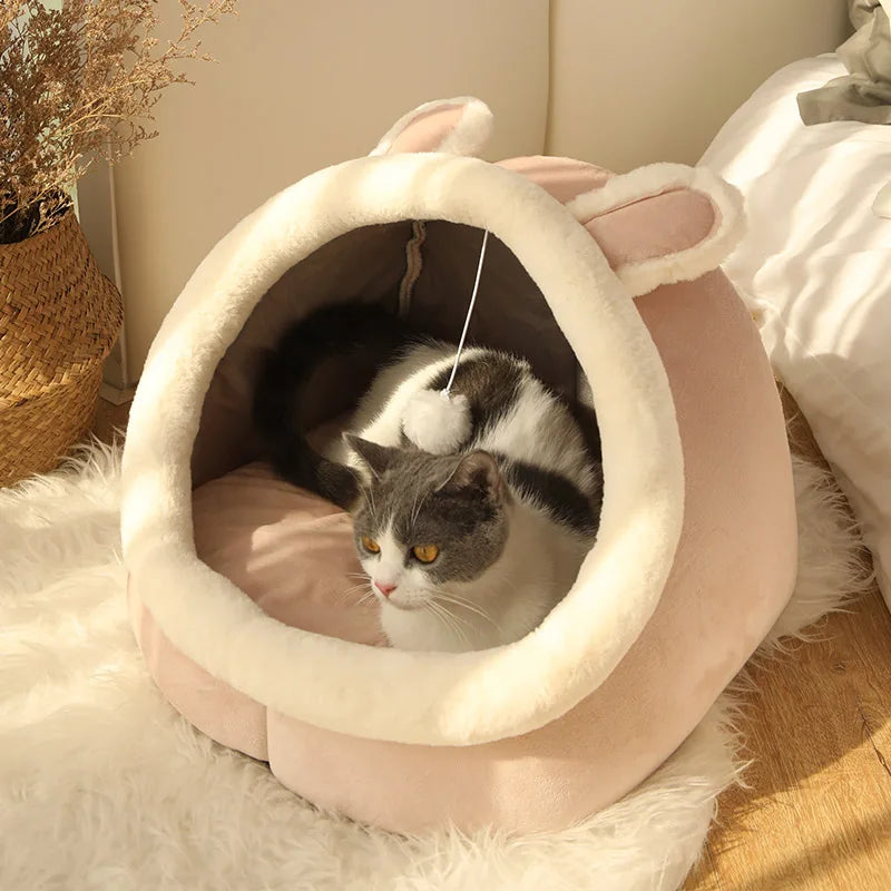 Foldable Deep Sleep Cat Cave Bed