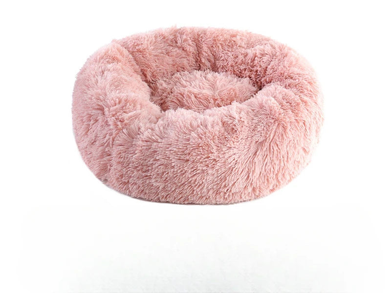 Winter Plush Round Cat & Dog Nest Bed