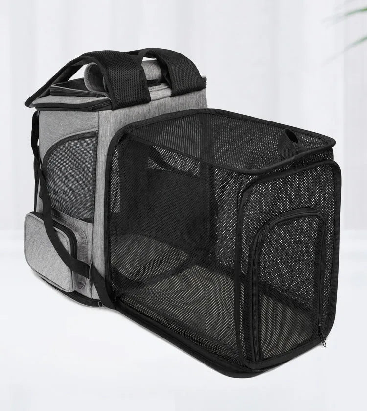 Foldable Breathable Pet Carrier Backpack for Cats & Dogs
