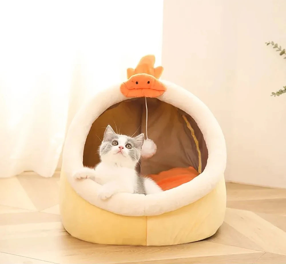 Foldable Deep Sleep Cat Cave Bed