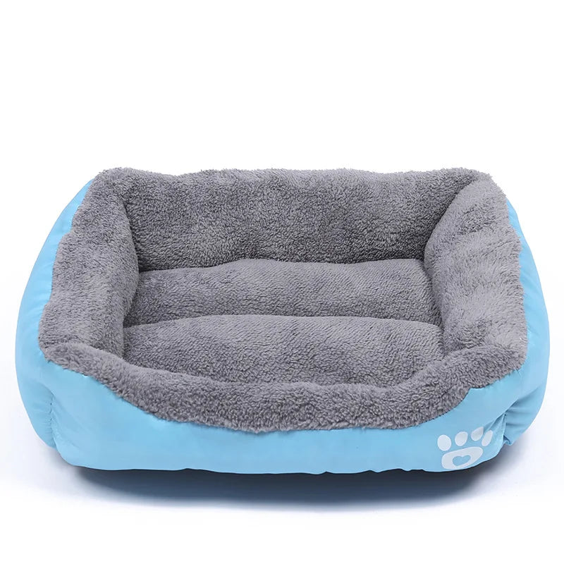 Large Square Plush Dog & Cat Bed