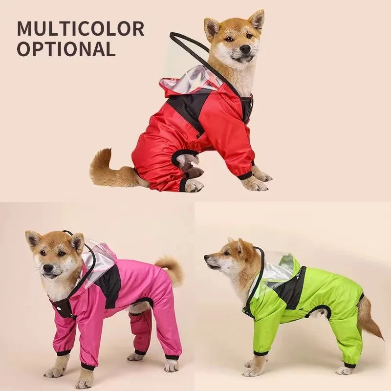 Waterproof Dog Raincoat Jumpsuit
