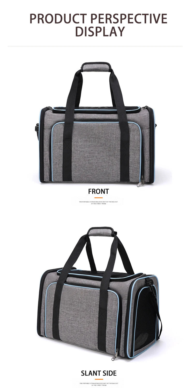 Foldable Small Pet Carrier Bag with Mesh