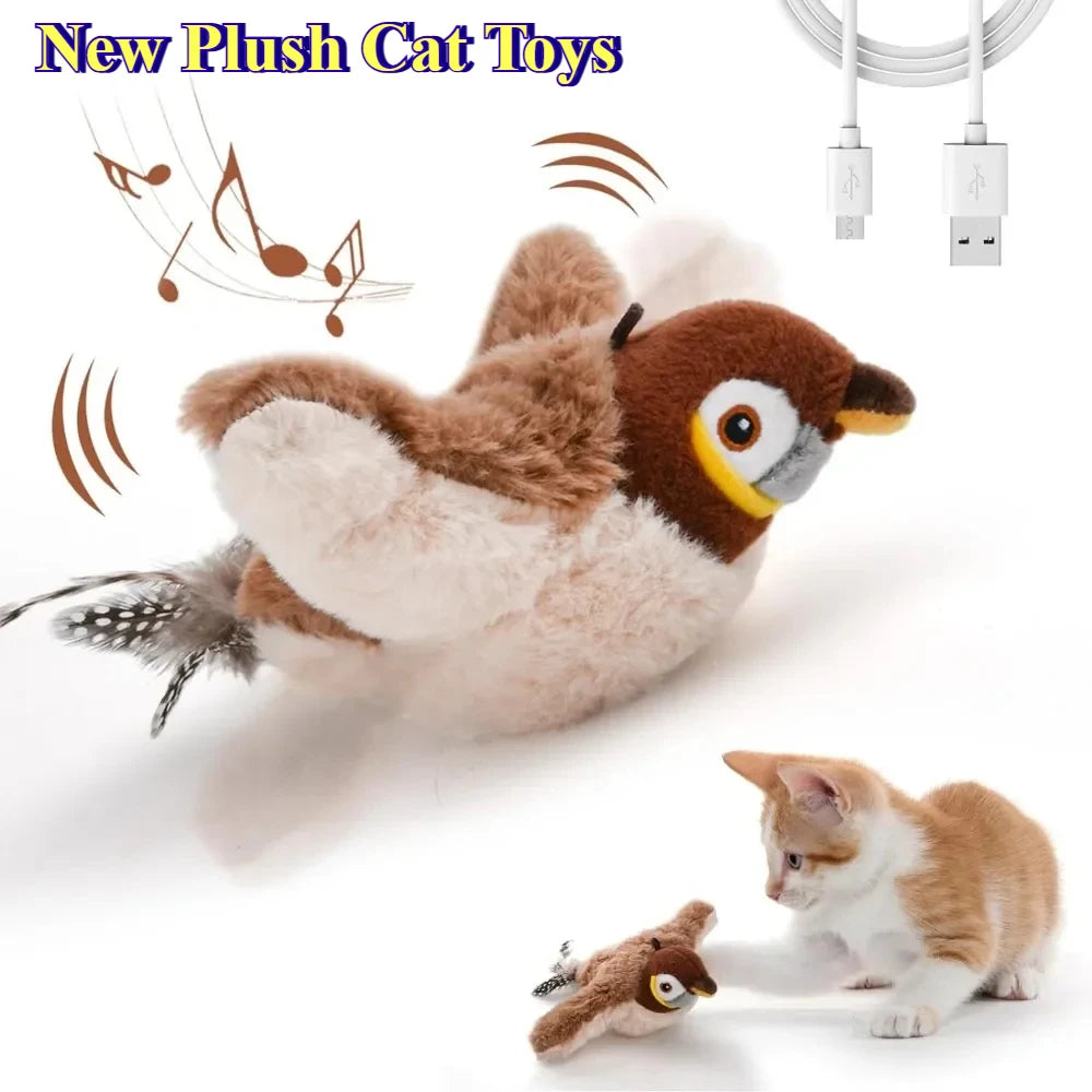 Catnip Electric Interactive Bird Toy for Cats
