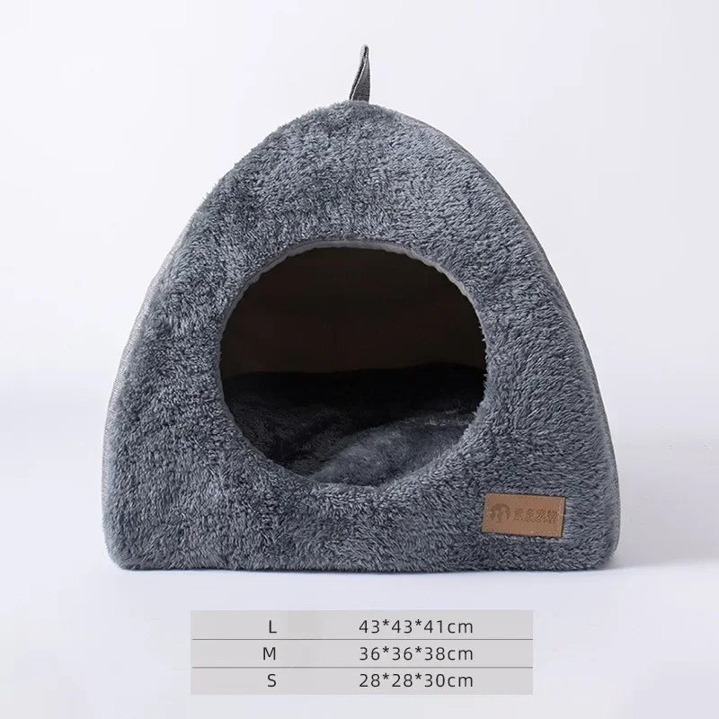 Triangle Closed Cat House Bed