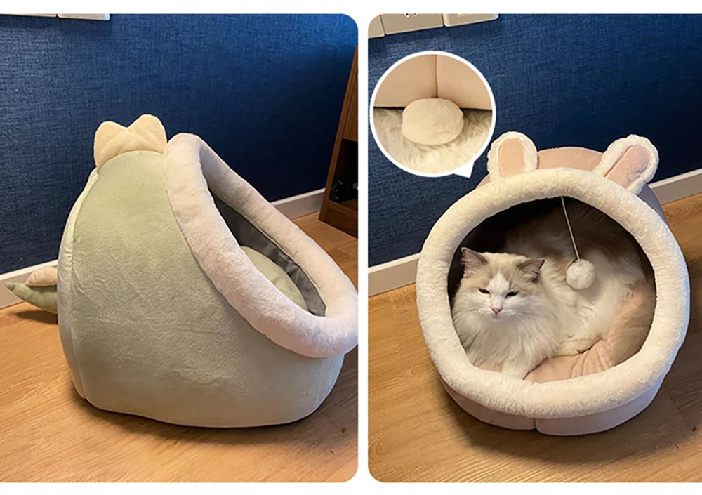 Foldable Deep Sleep Cat Cave Bed