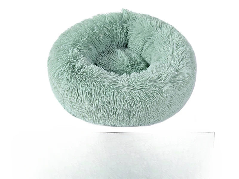 Winter Plush Round Cat & Dog Nest Bed