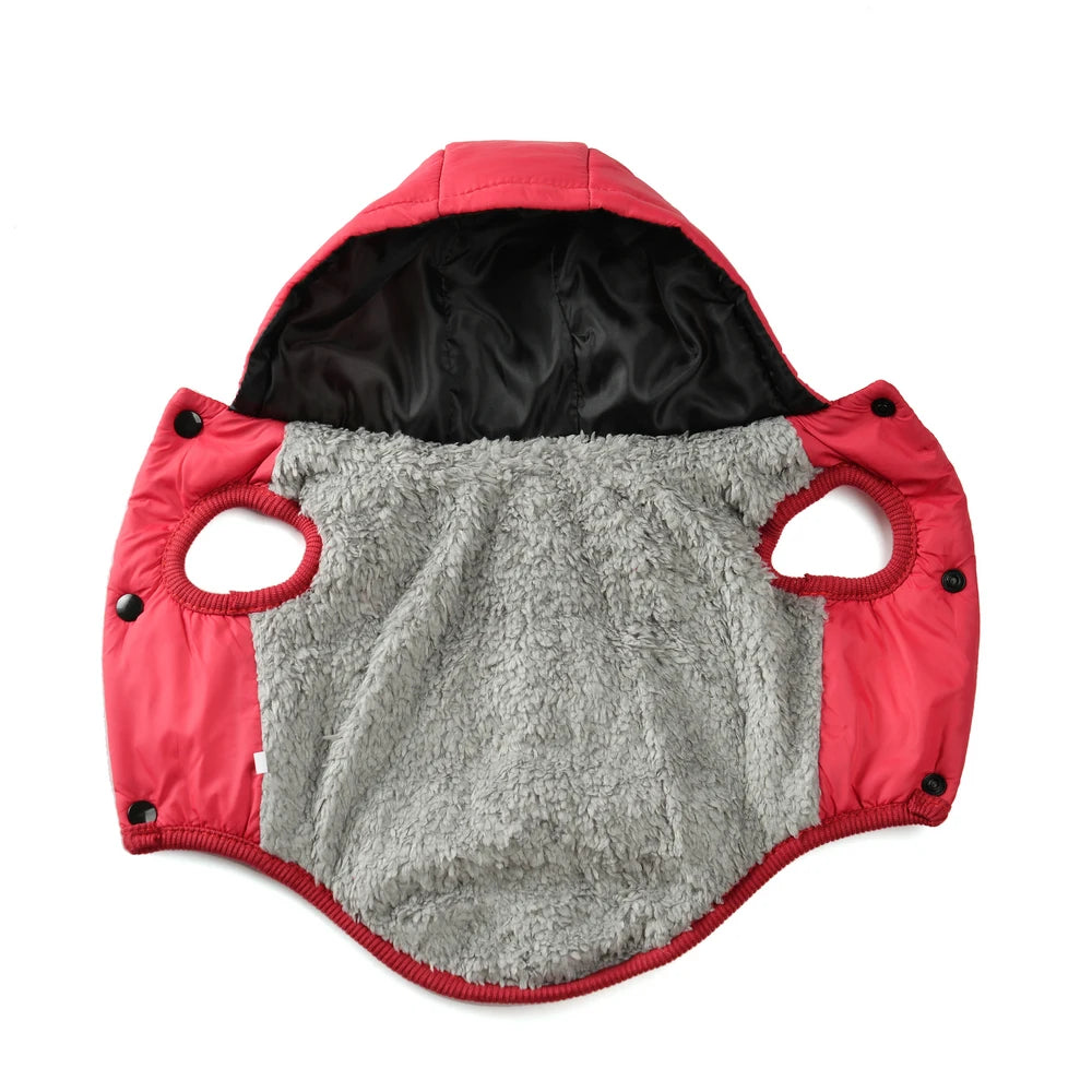 Fleece Dog Coat Hoodie for Small & Medium Dogs