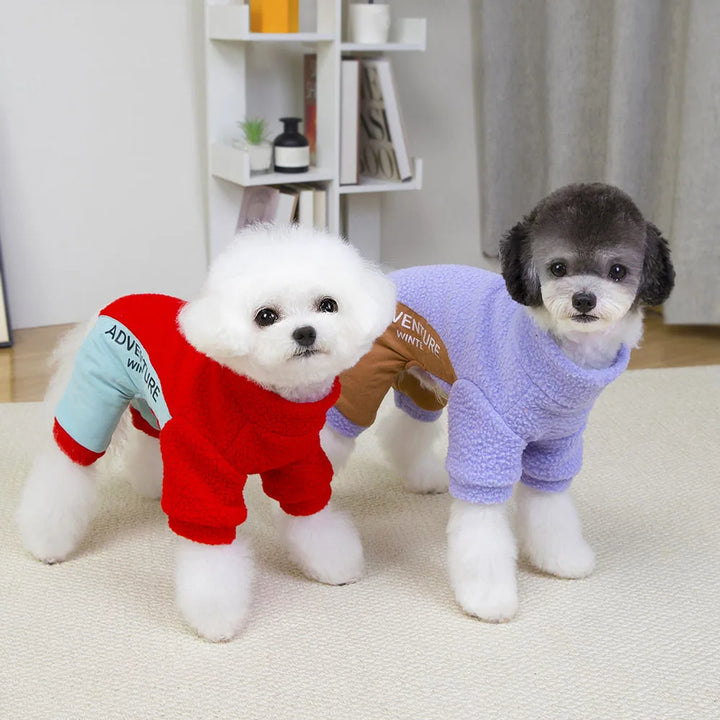 Fleece 4-Leg Dog & Cat Pajamas Jumpsuit