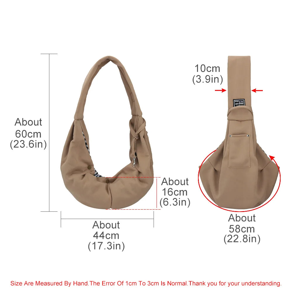 Portable Pet Shoulder Bag with Phone Pocket