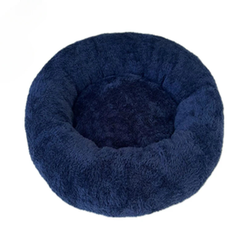 Winter Plush Round Cat & Dog Nest Bed